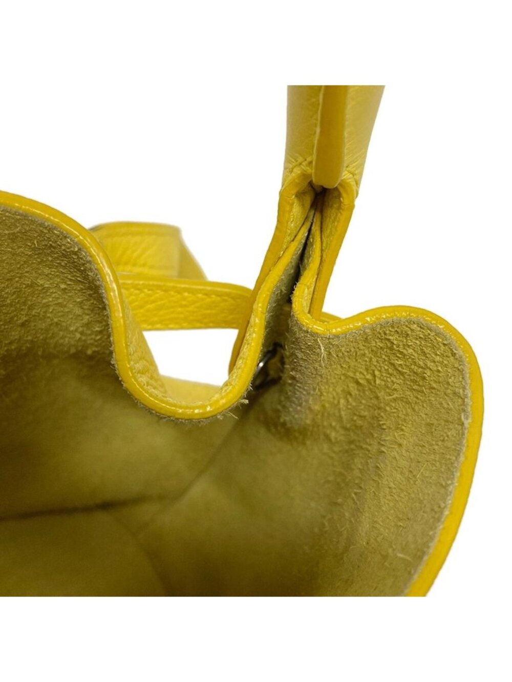 Celine Handbag Big Bag Bucket Nano Yellow Leather - Picture 15 of 15